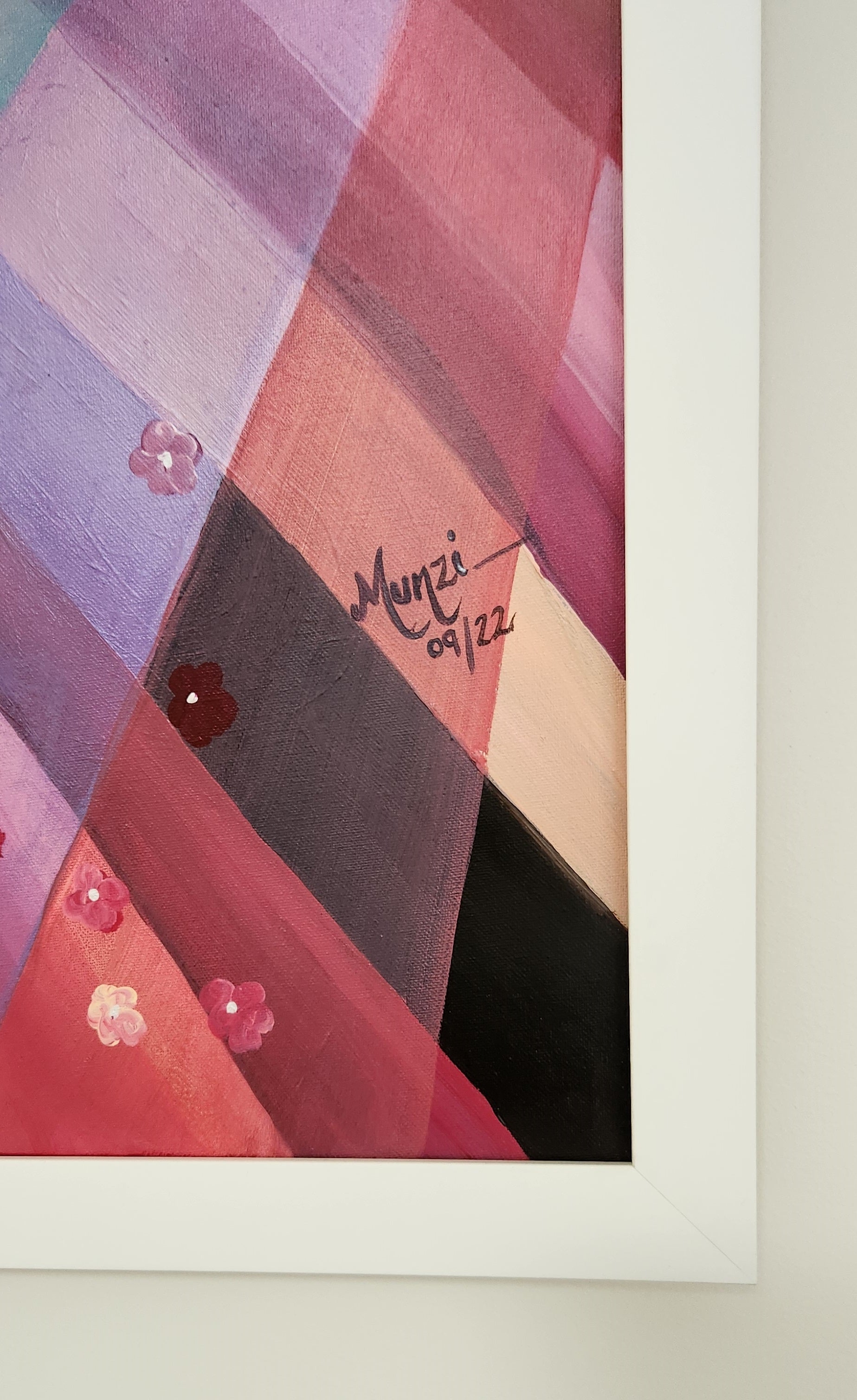 White Frame Canvas artwork